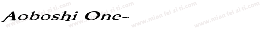 Aoboshi One字体转换